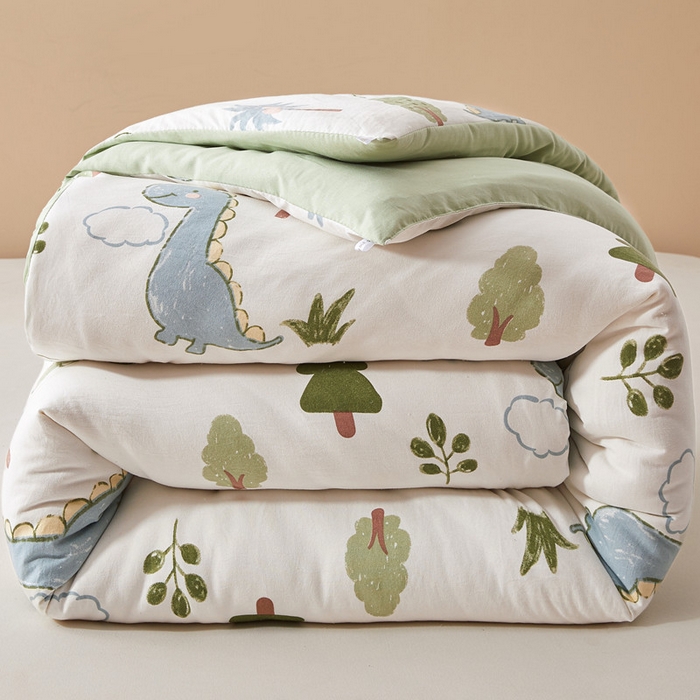 91家纺网 家纺一手货源 找家纺 爱屋及屋 2025新款小清新棉花被春秋被夏被被子被芯 恐龙乐园