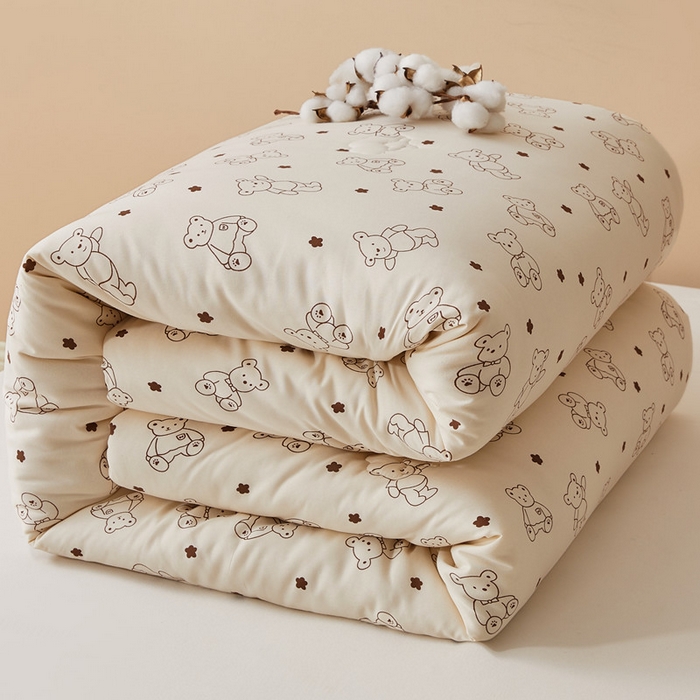 91家纺网 家纺一手货源 找家纺 爱屋及屋 2025新款小清新棉花被春秋被夏被被子被芯 小熊博士