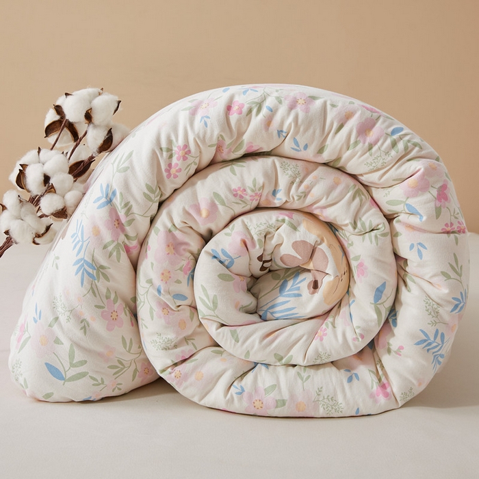 91家纺网 家纺一手货源 找家纺 爱屋及屋 2025新款小清新棉花被春秋被夏被被子被芯 花间物语