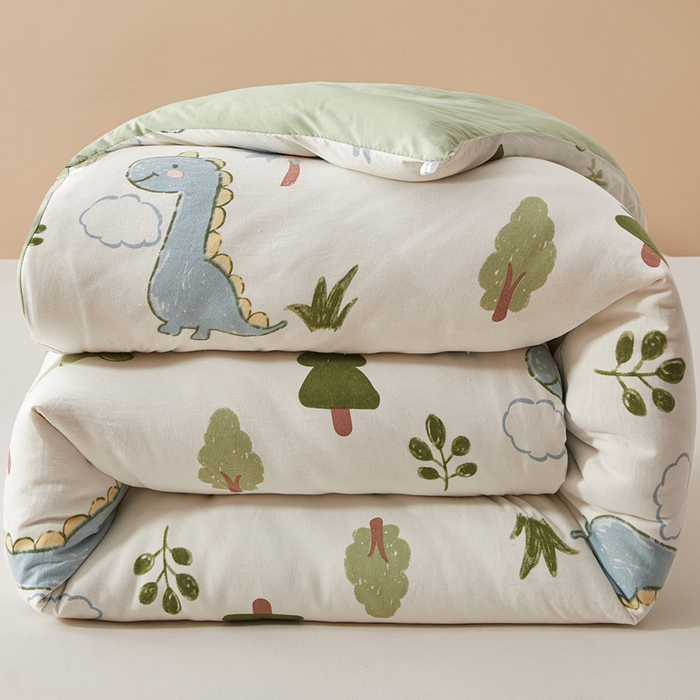 91家纺网 家纺一手货源 找家纺 爱屋及屋 2025新款小清新棉花被春秋被夏被被子被芯 恐龙乐园