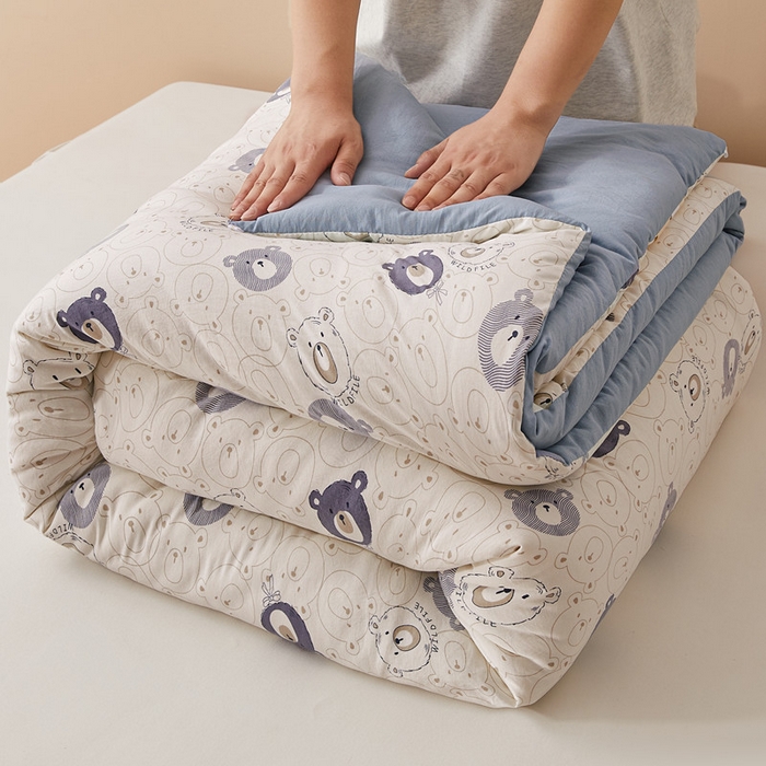 91家纺网 家纺一手货源 找家纺 爱屋及屋 2025新款小清新棉花被春秋被夏被被子被芯 小豆甜泥