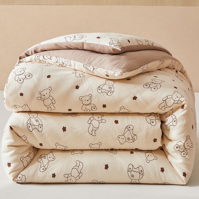 91家纺网 家纺一手货源 找家纺 爱屋及屋 2025新款小清新棉花被春秋被夏被被子被芯 小熊博士