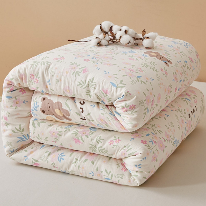 91家纺网 家纺一手货源 找家纺 爱屋及屋 2025新款小清新棉花被春秋被夏被被子被芯 花间物语