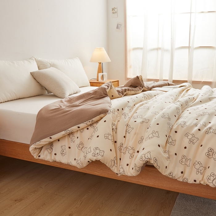 91家纺网 家纺一手货源 找家纺 爱屋及屋 2025新款小清新棉花被春秋被夏被被子被芯 小熊博士