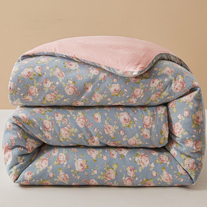 91家纺网 家纺一手货源 找家纺 爱屋及屋 2025新款小清新棉花被春秋被夏被被子被芯 玫瑰花园