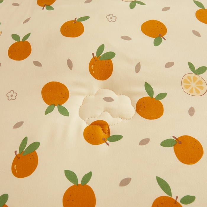 91家纺网 家纺一手货源 找家纺 爱屋及屋 2025新款小清新棉花被春秋被夏被被子被芯 心想事橙