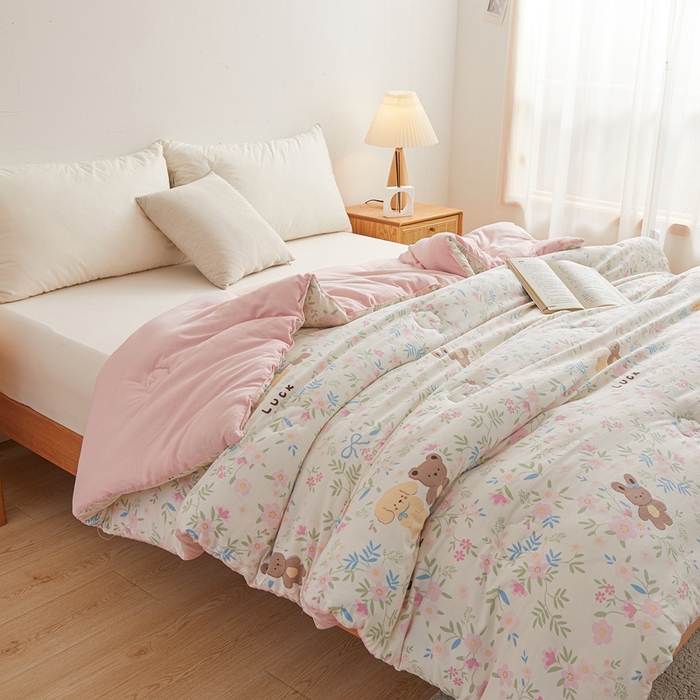 91家纺网 家纺一手货源 找家纺 爱屋及屋 2025新款小清新棉花被春秋被夏被被子被芯 花间物语