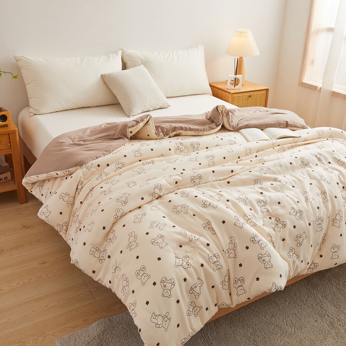 91家纺网 家纺一手货源 找家纺 爱屋及屋 2025新款小清新棉花被春秋被夏被被子被芯 小熊博士