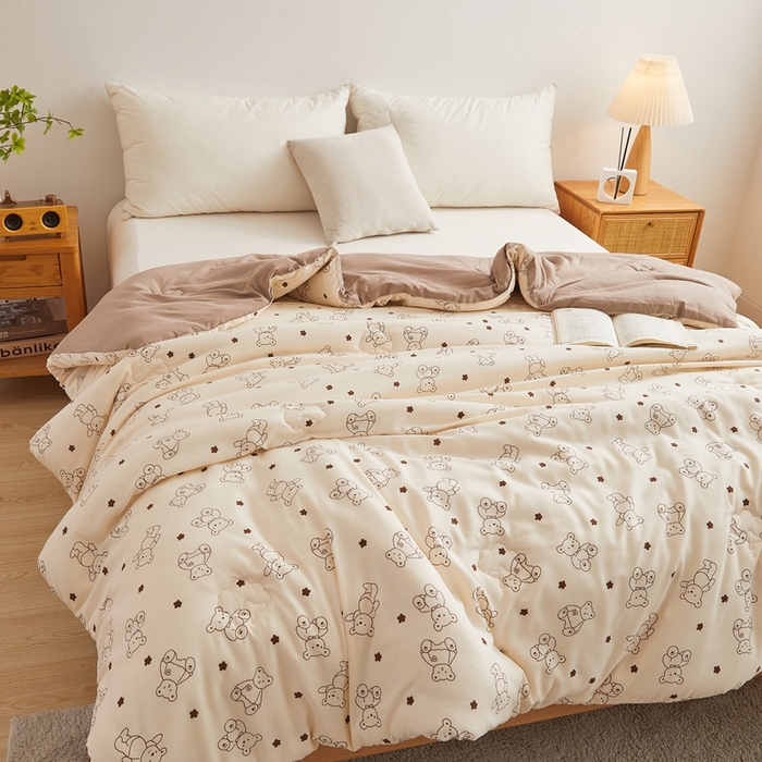 91家纺网 家纺一手货源 找家纺 爱屋及屋 2025新款小清新棉花被春秋被夏被被子被芯 小熊博士