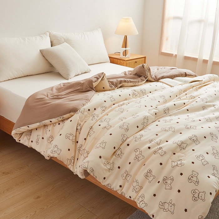 91家纺网 家纺一手货源 找家纺 爱屋及屋 2025新款小清新棉花被春秋被夏被被子被芯 小熊博士