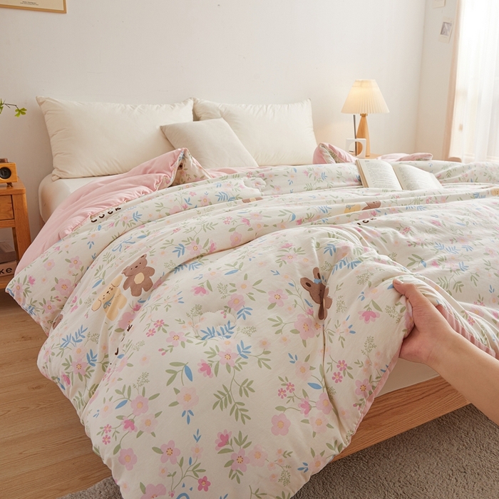 91家纺网 家纺一手货源 找家纺 爱屋及屋 2025新款小清新棉花被春秋被夏被被子被芯 花间物语