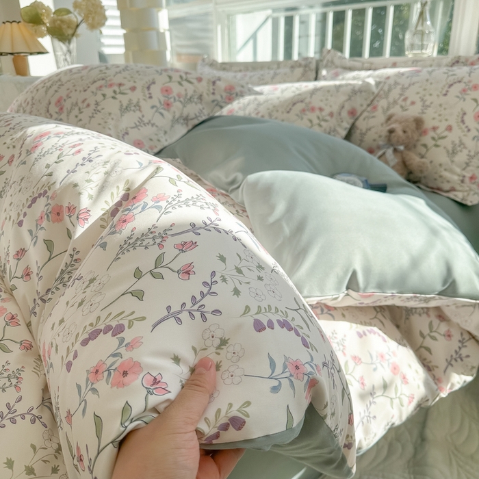 91家纺网 家纺一手货源 找家纺 爱彼家纺 2025新款加厚法式印花四件套 法式意镜