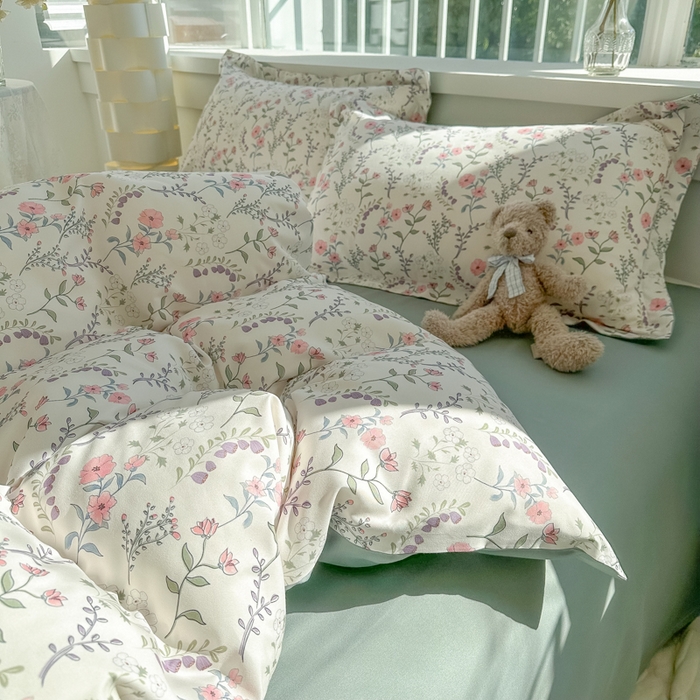 91家纺网 家纺一手货源 找家纺 爱彼家纺 2025新款加厚法式印花四件套 法式意镜