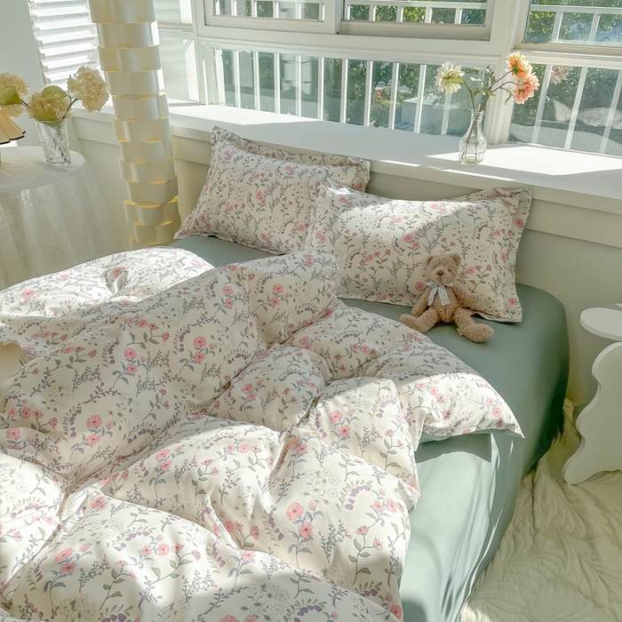 91家纺网 家纺一手货源 找家纺 爱彼家纺 2025新款加厚法式印花四件套 法式意镜