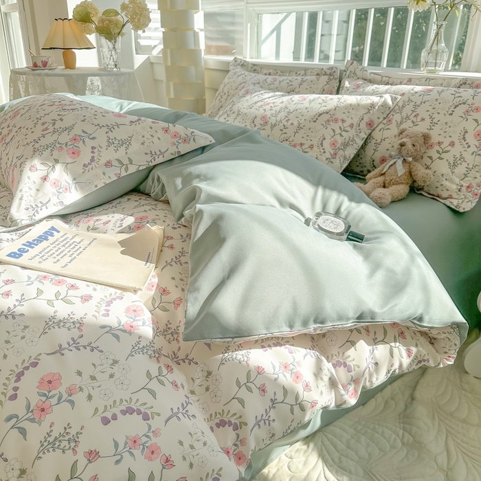 91家纺网 家纺一手货源 找家纺 爱彼家纺 2025新款加厚法式印花四件套 法式意镜