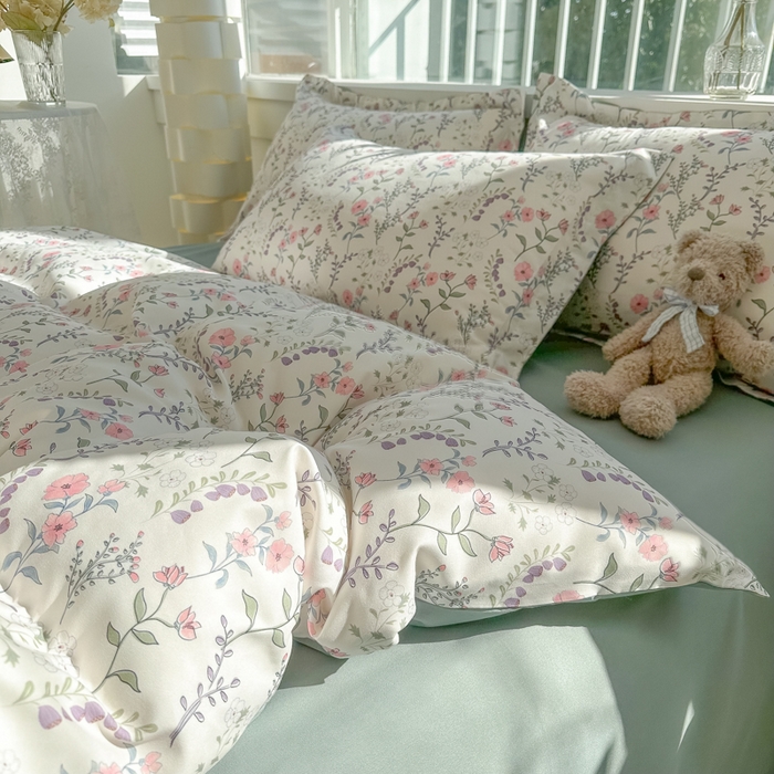 91家纺网 家纺一手货源 找家纺 爱彼家纺 2025新款加厚法式印花四件套 法式意镜