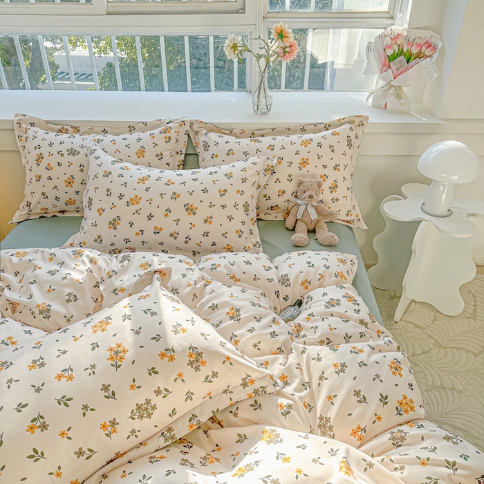 91家纺网 家纺一手货源 找家纺 爱彼家纺 2025新款加厚法式印花四件套 法式花海