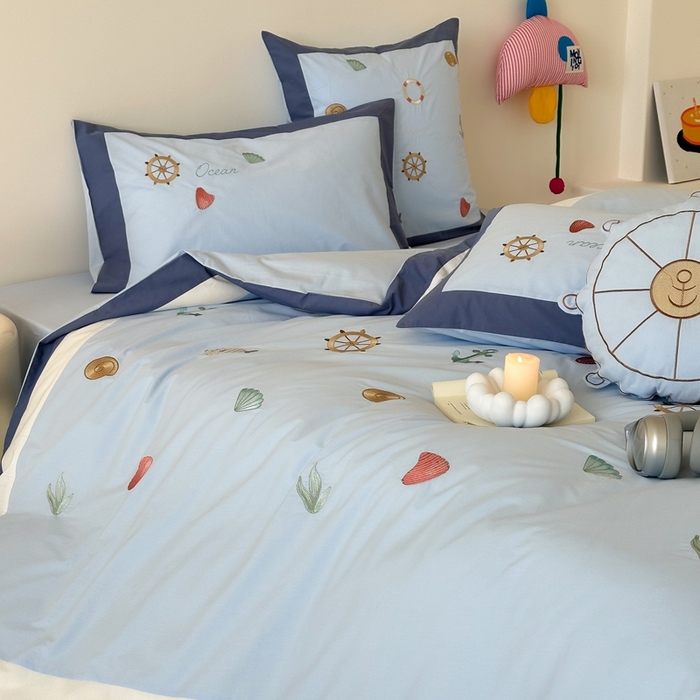 91家纺网 家纺一手货源 找家纺 （总）西西家居 2025新款40支全棉水洗棉四件套-水洗棉-航海日记（券后不低于288）