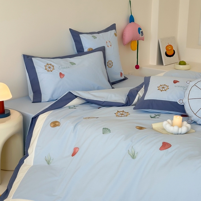 91家纺网 家纺一手货源 找家纺 （总）西西家居 2025新款40支全棉水洗棉四件套-水洗棉-航海日记（券后不低于288）