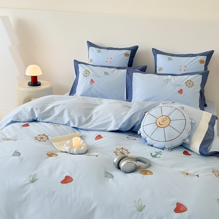 91家纺网 家纺一手货源 找家纺 （总）西西家居 2025新款40支全棉水洗棉四件套-水洗棉-航海日记（券后不低于288）