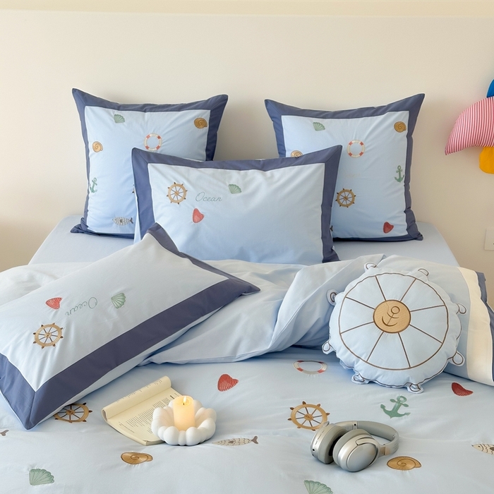 91家纺网 家纺一手货源 找家纺 （总）西西家居 2025新款40支全棉水洗棉四件套-水洗棉-航海日记（券后不低于288）