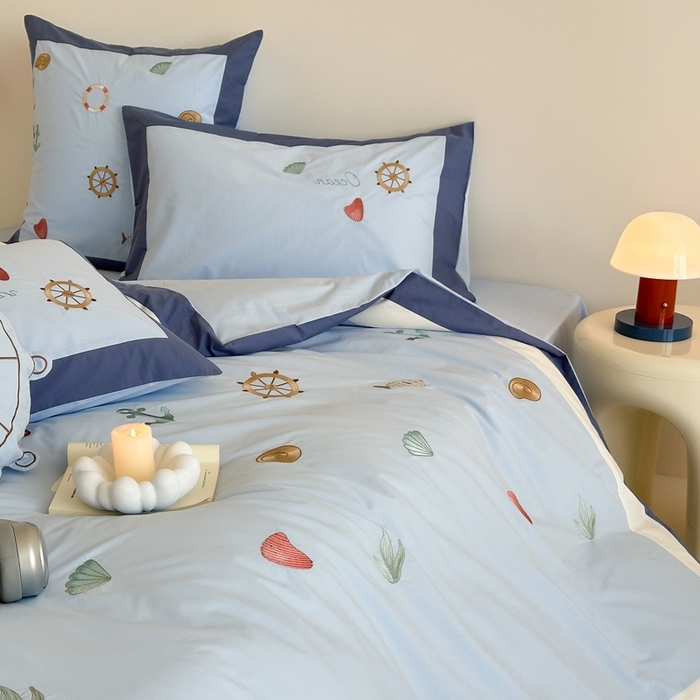 91家纺网 家纺一手货源 找家纺 （总）西西家居 2025新款40支全棉水洗棉四件套-水洗棉-航海日记（券后不低于288）