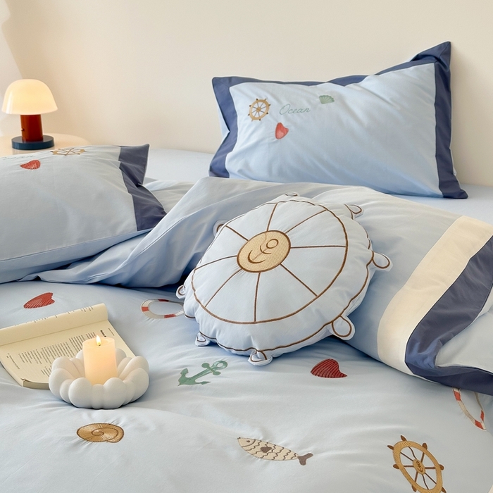 91家纺网 家纺一手货源 找家纺 （总）西西家居 2025新款40支全棉水洗棉四件套-水洗棉-航海日记（券后不低于288）