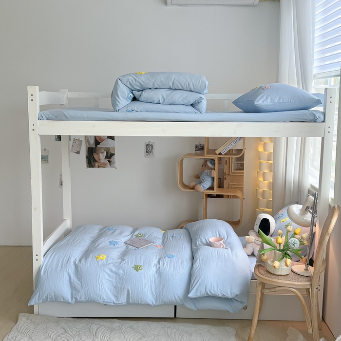 91家纺网 家纺一手货源 找家纺 （总）爱彼家纺 2025新款超柔水洗棉怪兽毛巾绣学生宿舍三件套上下铺三件套