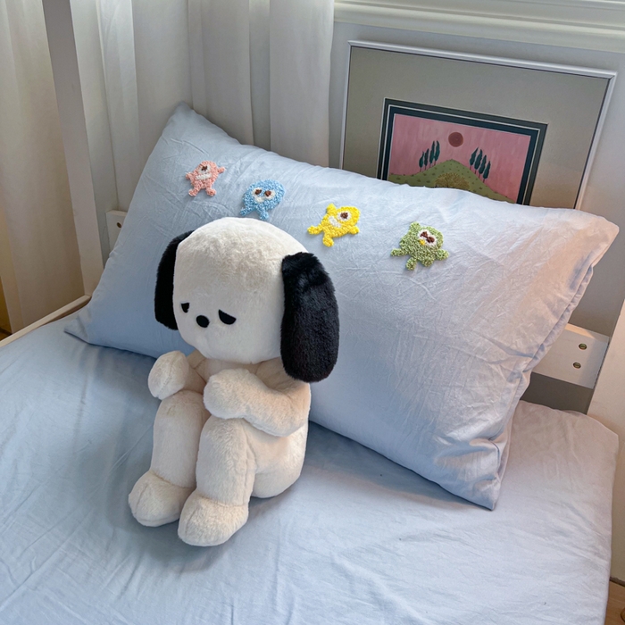 91家纺网 家纺一手货源 找家纺 （总）爱彼家纺 2025新款超柔水洗棉怪兽毛巾绣学生宿舍三件套上下铺三件套