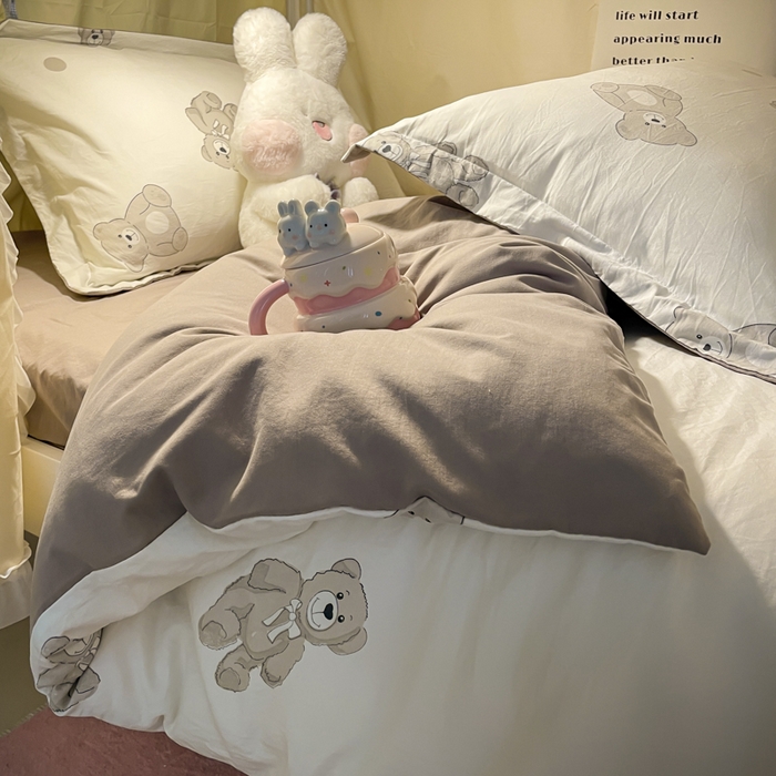 91家纺网 家纺一手货源 找家纺 （总）爱彼家纺 2025新款加厚法式印花学生宿舍三件套上下铺三件套