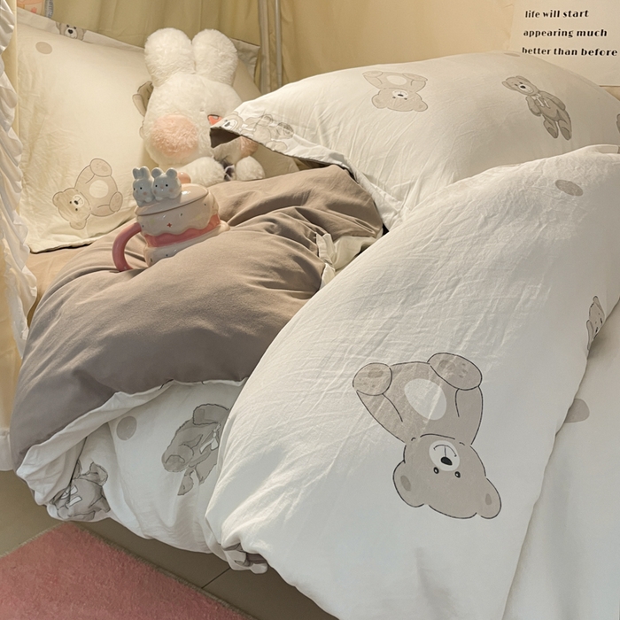 91家纺网 家纺一手货源 找家纺 （总）爱彼家纺 2025新款加厚法式印花学生宿舍三件套上下铺三件套