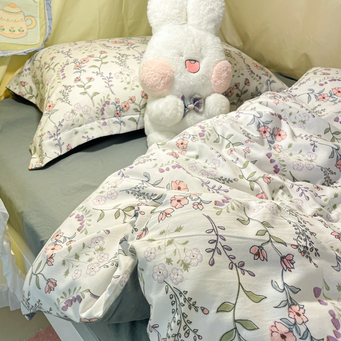 91家纺网 家纺一手货源 找家纺 爱彼家纺 2025新款加厚法式印花学生宿舍三件套上下铺三件套 意镜