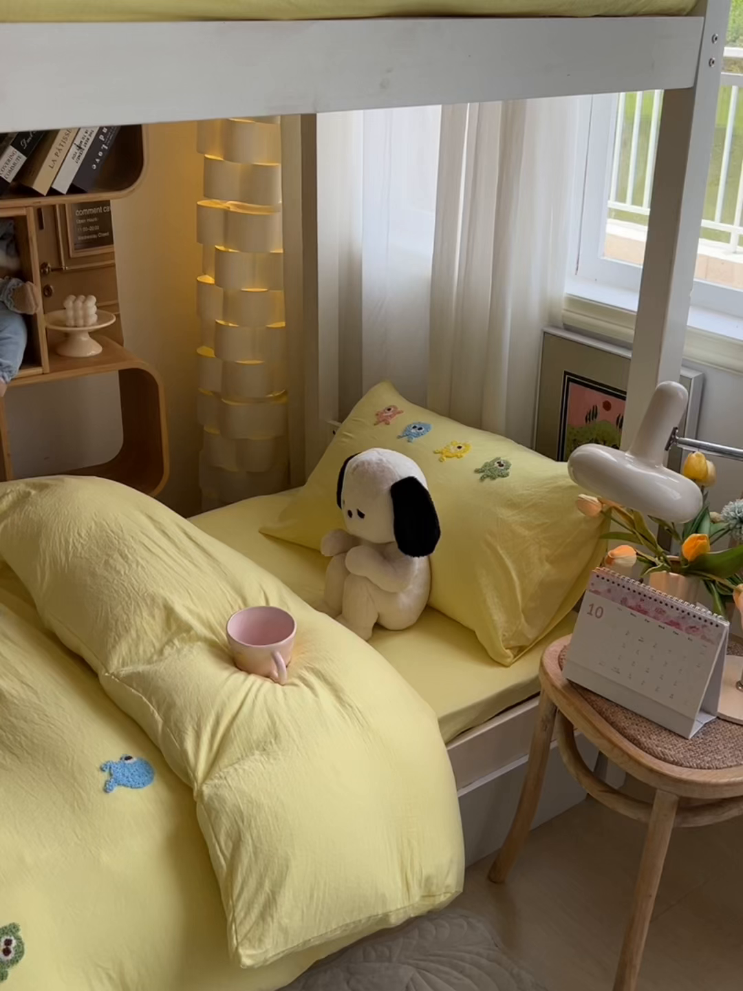 91家纺网 家纺一手货源 找家纺 爱彼家纺 2025新款超柔水洗棉怪兽毛巾绣学生宿舍三件套上下铺三件套 怪兽-奶黄