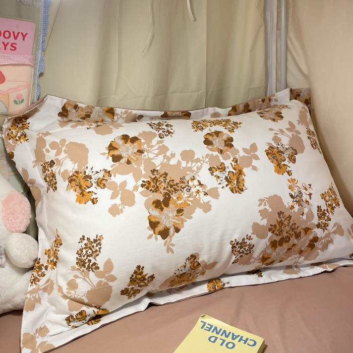 91家纺网 家纺一手货源 找家纺 爱彼家纺 2025新款加厚法式印花学生宿舍三件套上下铺三件套 花影