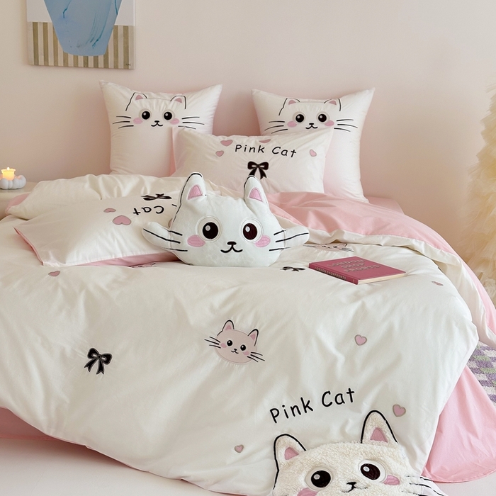 91家纺网 家纺一手货源 找家纺 （总）（总）西西家居 2025新款40支全棉水洗棉四件套-水洗棉-奶芙团团（券后不低于288）