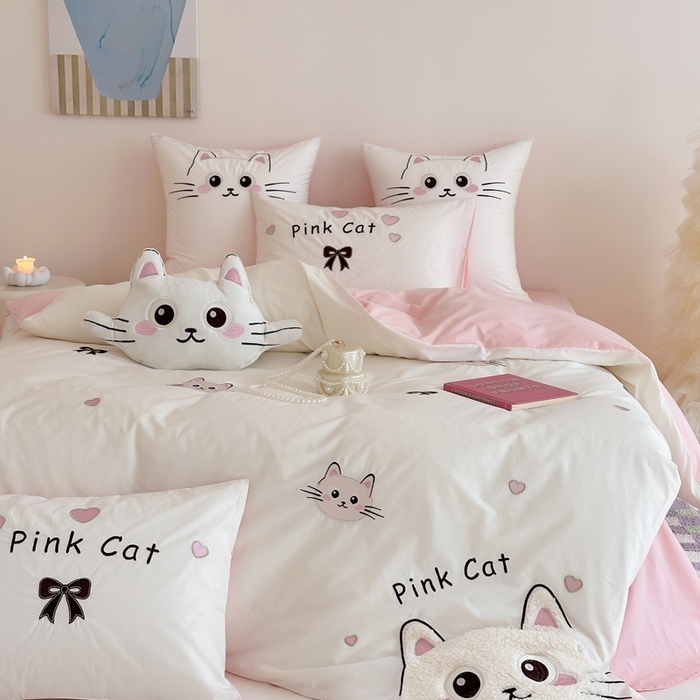 91家纺网 家纺一手货源 找家纺 （总）（总）西西家居 2025新款40支全棉水洗棉四件套-水洗棉-奶芙团团（券后不低于288）