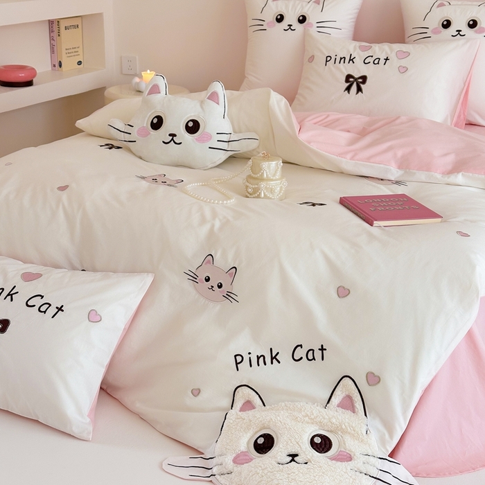 91家纺网 家纺一手货源 找家纺 （总）（总）西西家居 2025新款40支全棉水洗棉四件套-水洗棉-奶芙团团（券后不低于288）