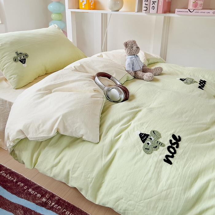 91家纺网 家纺一手货源 找家纺 （总）爱彼家纺 2025新款超柔水洗棉毛巾绣学生宿舍三件套上下铺三件套