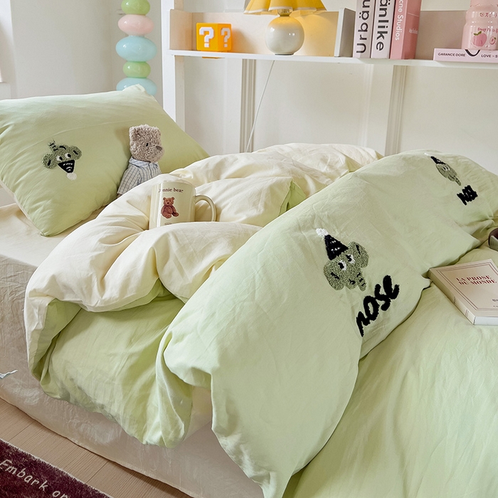 91家纺网 家纺一手货源 找家纺 （总）爱彼家纺 2025新款超柔水洗棉毛巾绣学生宿舍三件套上下铺三件套