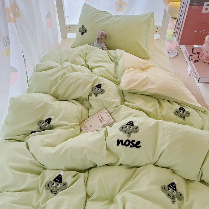 91家纺网 家纺一手货源 找家纺 （总）爱彼家纺 2025新款超柔水洗棉毛巾绣学生宿舍三件套上下铺三件套