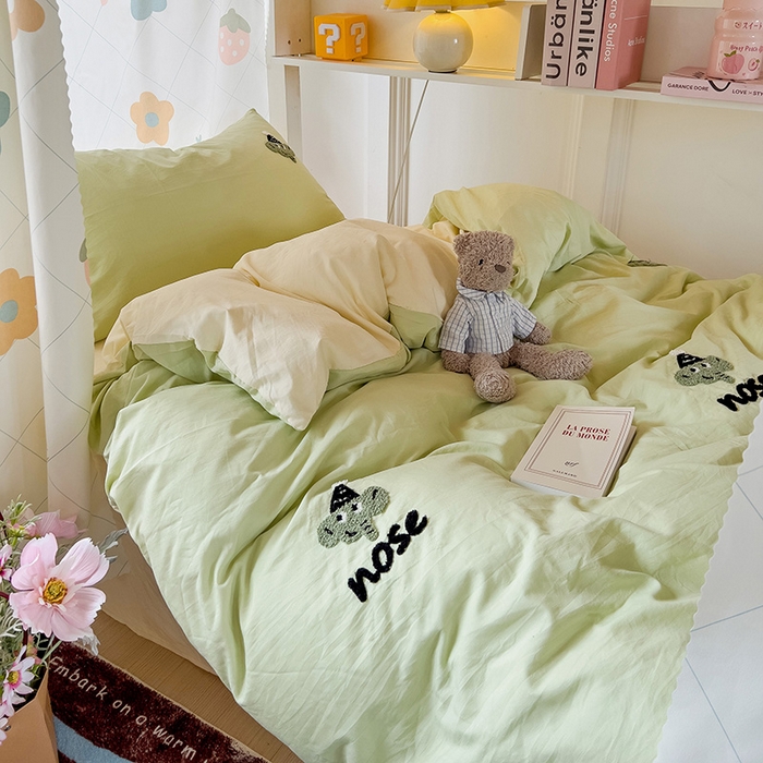 91家纺网 家纺一手货源 找家纺 （总）爱彼家纺 2025新款超柔水洗棉毛巾绣学生宿舍三件套上下铺三件套