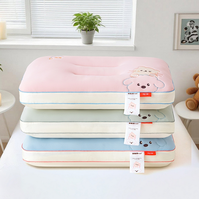 （总）织布人 2025新款枕芯A类裸感宠伴卡通幼儿园儿童枕头学生宿舍枕头枕芯