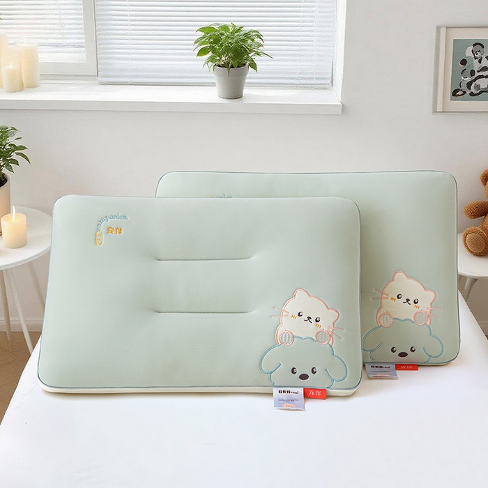 91家纺网 家纺一手货源 找家纺 织布人 2025新款枕芯A类裸感宠伴卡通幼儿园儿童枕头学生宿舍枕头枕芯 A类宠伴卡通枕-灰色 30x50cm/只