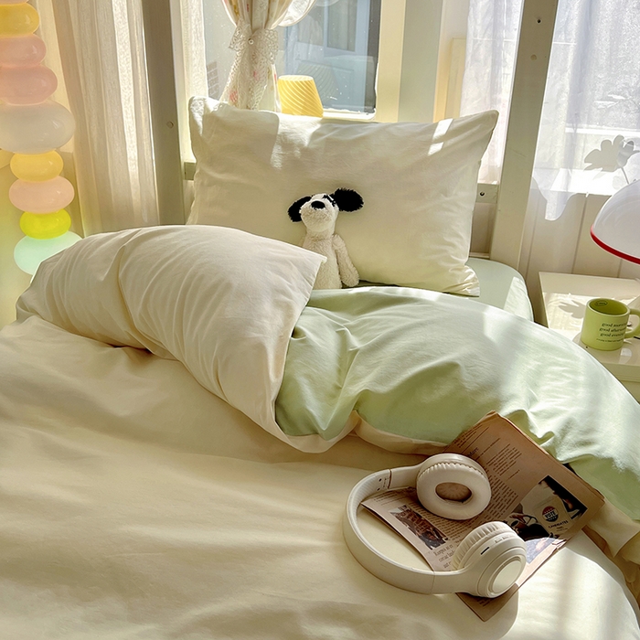 91家纺网 家纺一手货源 找家纺 （总）爱彼家纺 2025新款40支全棉纯棉学生宿舍上下铺三件套-风格1