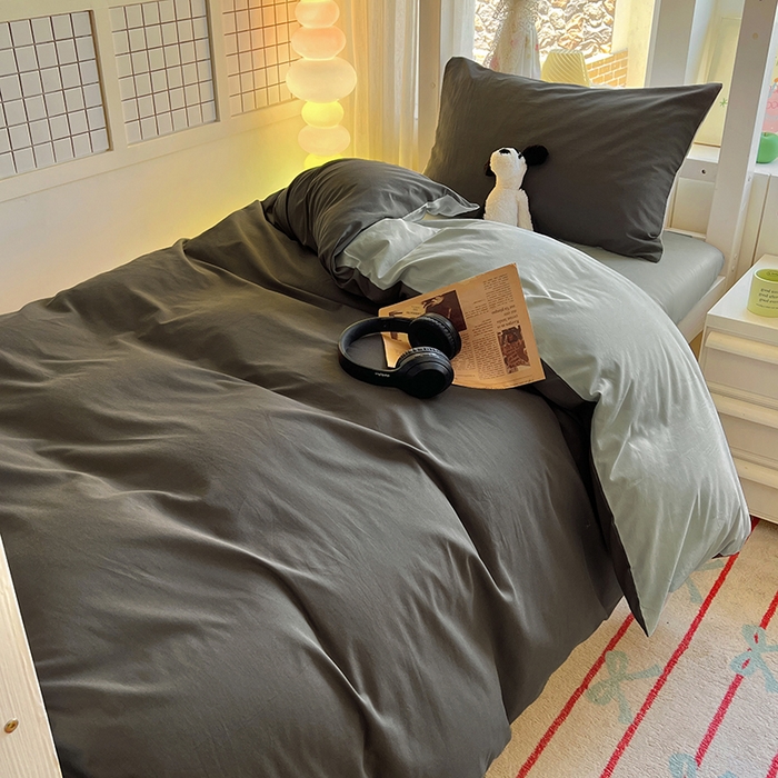 91家纺网 家纺一手货源 找家纺 （总）爱彼家纺 2025新款40支全棉纯棉学生宿舍上下铺三件套-风格2