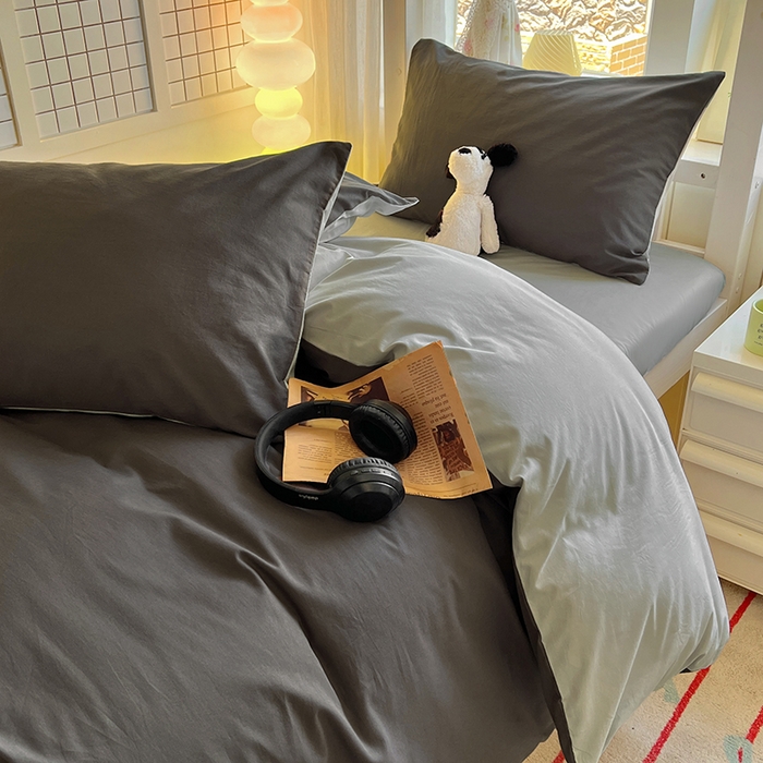 91家纺网 家纺一手货源 找家纺 （总）爱彼家纺 2025新款40支全棉纯棉学生宿舍上下铺三件套-风格2