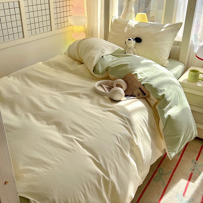 91家纺网 家纺一手货源 找家纺 （总）爱彼家纺 2025新款40支全棉纯棉学生宿舍上下铺三件套-风格1