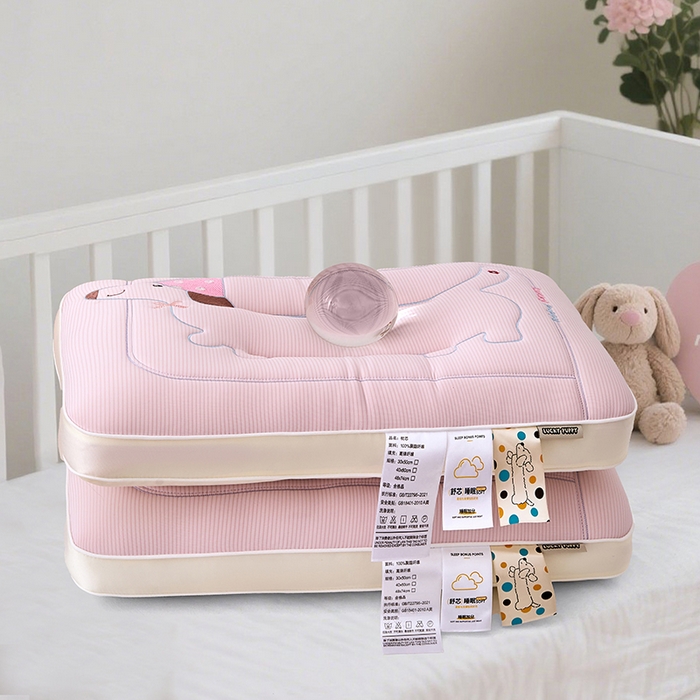 91家纺网 家纺一手货源 找家纺 织布人 2025新款枕芯A类亲肤腊肠狗卡通幼儿园儿童枕学生宿舍枕头枕芯 A类腊肠狗卡通枕-粉色 30x50cm/只