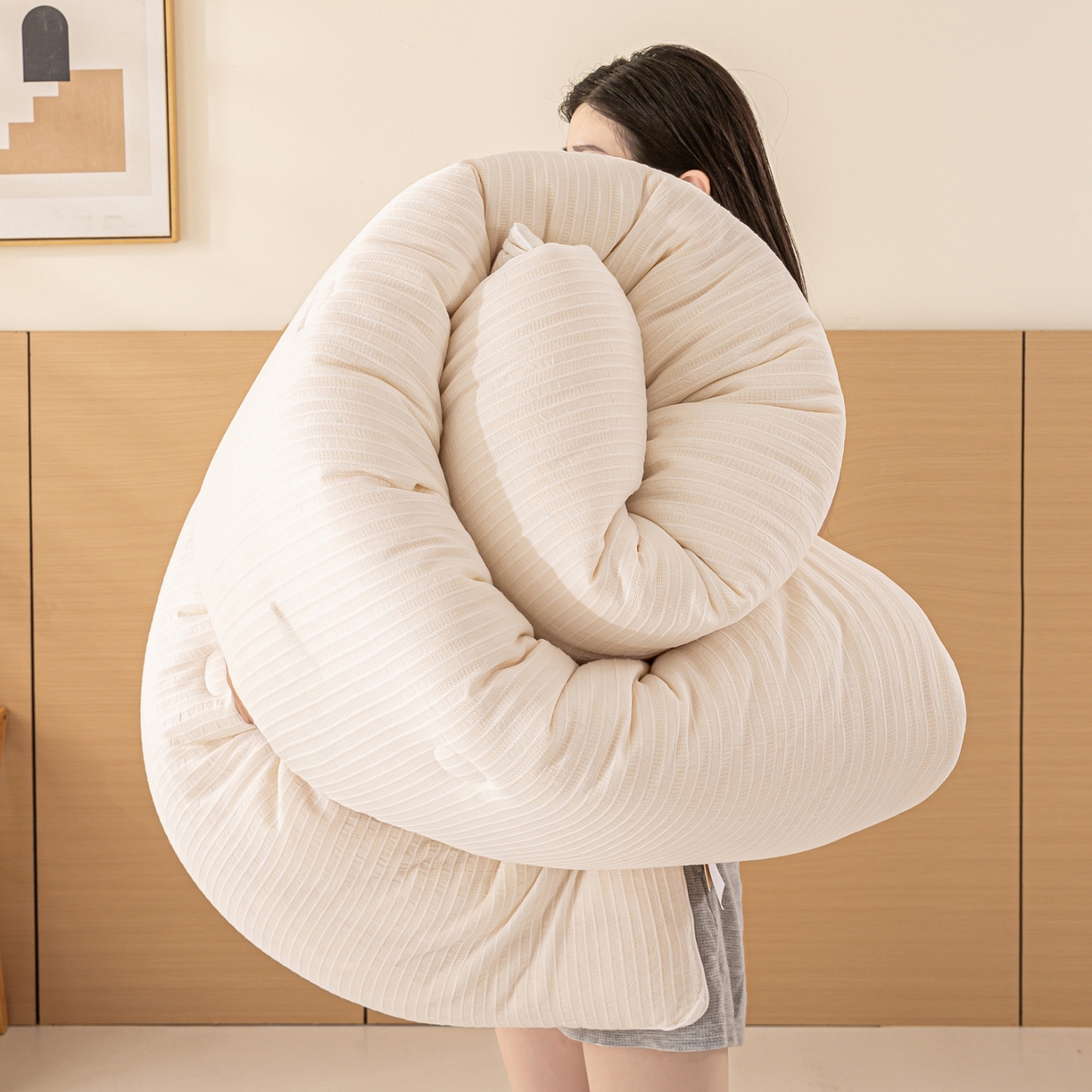 91家纺网 家纺一手货源 找家纺 （总）憨豆家纺 2025新款全棉纯棉提花大豆被纯棉春秋被冬被子被芯（含买家秀）