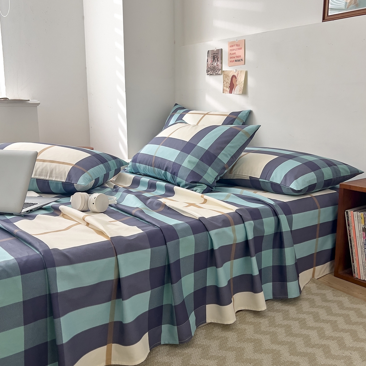 （总）DoDo 兜兜 2025新款全棉纯棉小清新卡通条格系列单床单【可定做尺寸】